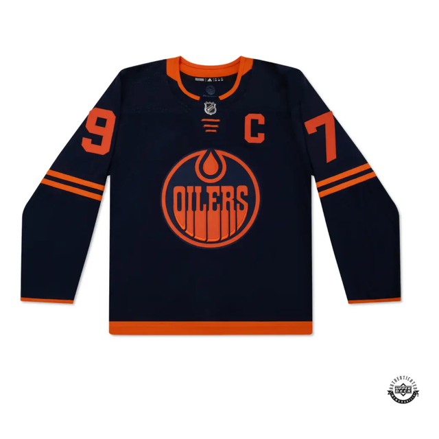 Connor McDavid Autographed 2024 Edmonton Oilers Adidas Dark Blue Alternate Jersey UDA