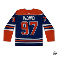 Connor McDavid Autographed 2024 Edmonton Oilers Adidas Royal Blue Jersey UDA