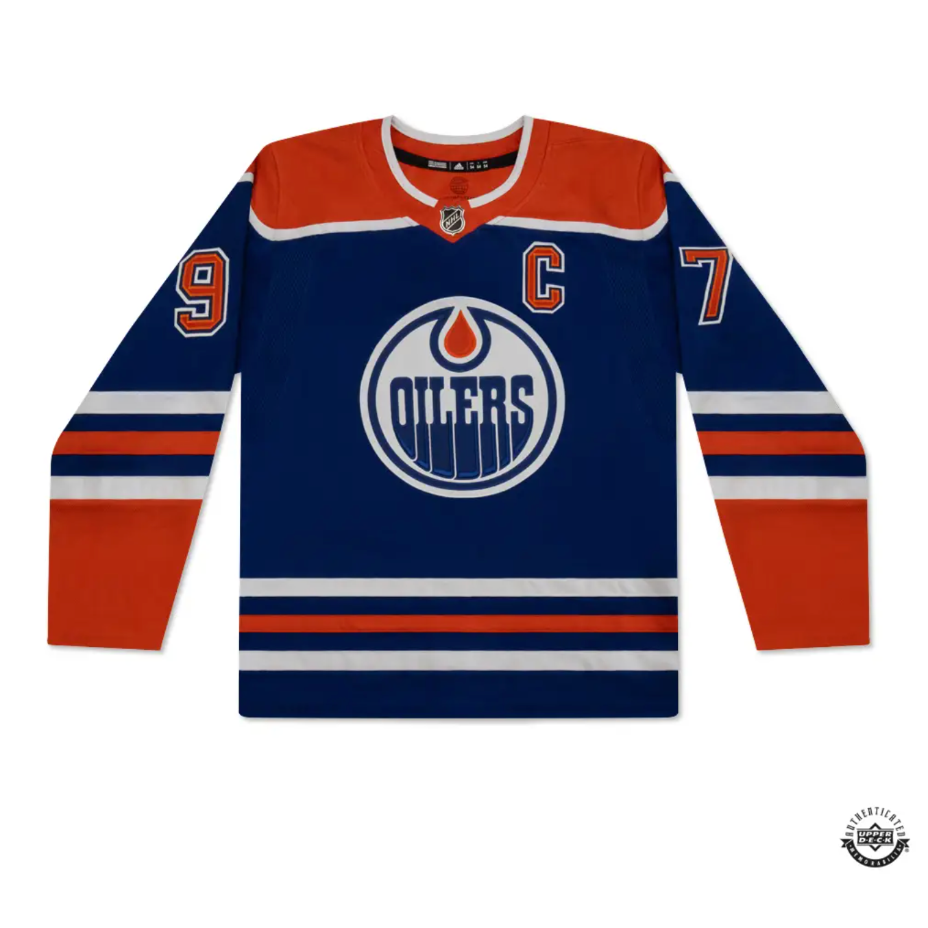 Connor McDavid Autographed 2024 Edmonton Oilers Adidas Royal Blue Jersey UDA