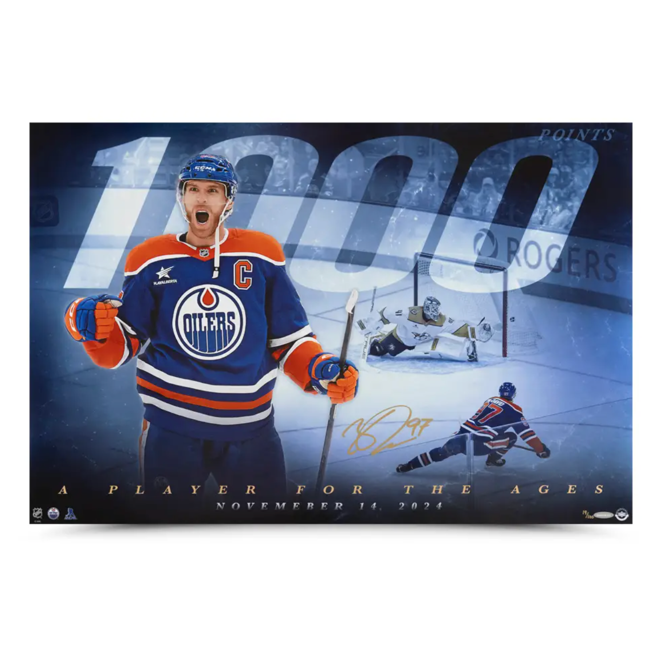 Connor McDavid Autographed “A Player for the Ages” 30x20 Photo UDA