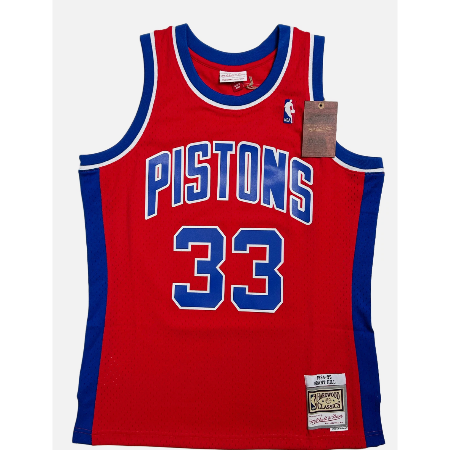 Grant Hill Autographed Detroit Pistons Red Mitchell & Ness 1994-95 Throwback Swingman Jersey Fanatics