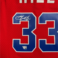 Grant Hill Autographed Detroit Pistons Red Mitchell & Ness 1994-95 Throwback Swingman Jersey Fanatics
