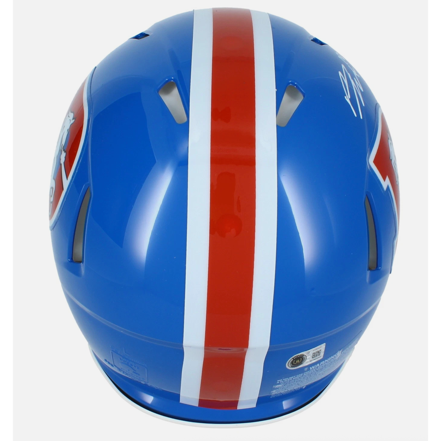 Bo Nix Autographed Denver Broncos 1975-96 Throwback Speed Authentic Helmet Beckett