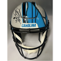 Steve Smith Autographed Panthers Custom "Ripped" Authentic Helmet Radtke
