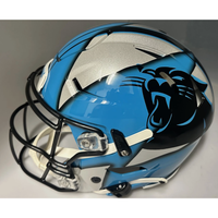 Steve Smith Autographed Panthers Custom "Ripped" Authentic Helmet Radtke