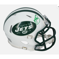 Minkah Fitzpatrick Autographed New York Jets White 2024 Alternate Onfield Classic Speed Mini Helmet JSA Witnessed