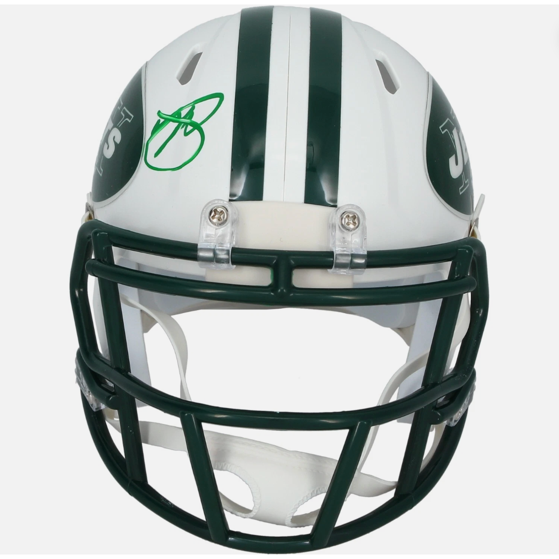 Minkah Fitzpatrick Autographed New York Jets White 2024 Alternate Onfield Classic Speed Mini Helmet JSA Witnessed