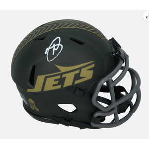 Minkah Fitzpatrick Autographed New York Jets 2025 Salute to Service Speed Mini Helmet JSA Witnessed