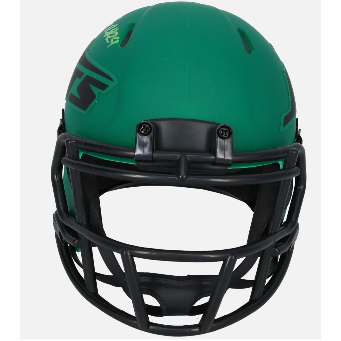 Darrelle Revis Autographed New Yor Jets RAVE Speed Mini Helmet Beckett Witnessed