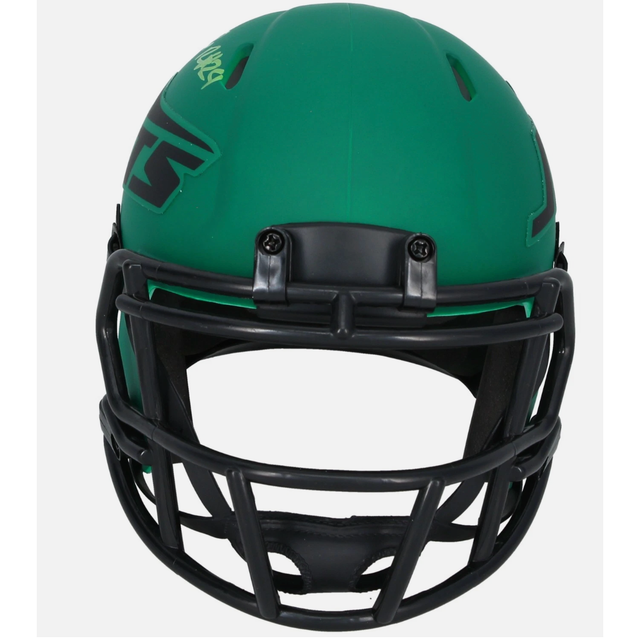 Darrelle Revis Autographed New Yor Jets RAVE Speed Mini Helmet Beckett Witnessed