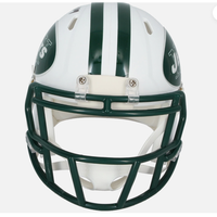 Darrelle Revis Autographed New York Jets 1998-18 Throwback Speed Mini Helmet Beckett