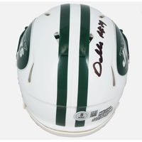Darrelle Revis Autographed New York Jets 1998-18 Throwback Speed Mini Helmet Beckett
