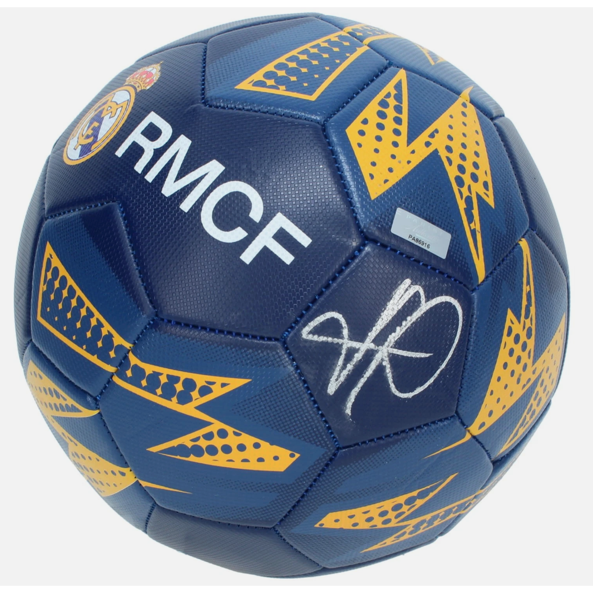 Kylian Mbappe Autographed 2026 Real Madrid Navy Soccer Ball Panini