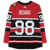 Connor Bedard Autographed Blackhawks Authentic Adidas Retro Jersey Fanatics