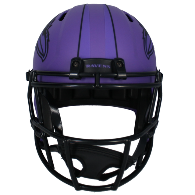 Ed Reed Autographed Ravens Full Size 'RAVE' Replica Speed Helmet Beckett