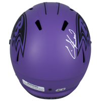 Ed Reed Autographed Ravens Full Size 'RAVE' Replica Speed Helmet Beckett