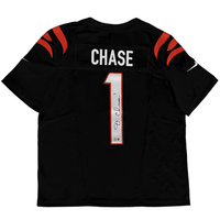 Ja'Marr Chase Autographed Bengals Black Nike Vapor Limited Jersey Beckett