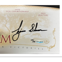 Tiger Woods Autographed "Tiger Slam" 16" x 20" Stretched Canvas UDA LE 50