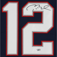 TOM BRADY Autographed Patriots Nike Elite Navy Blue Color Rush Jersey FANATICS