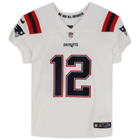 TOM BRADY Autographed NE Patriots Nike Elite White Color Rush Jersey FANATICS