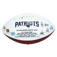 Rob Gronkowsi Autographed New England Patriots Super Bowl Stat White Panel Football Beckett