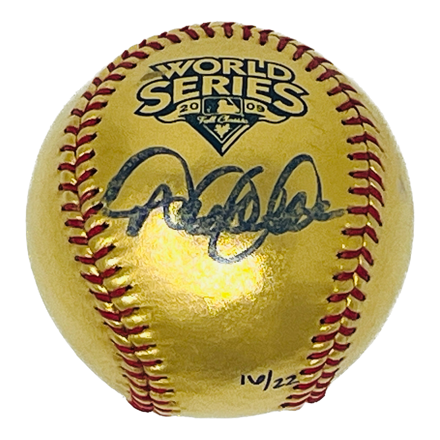 Derek Jeter New York Yankees Autographed Gold 2009 World Series Baseball Steiner LE 16/22