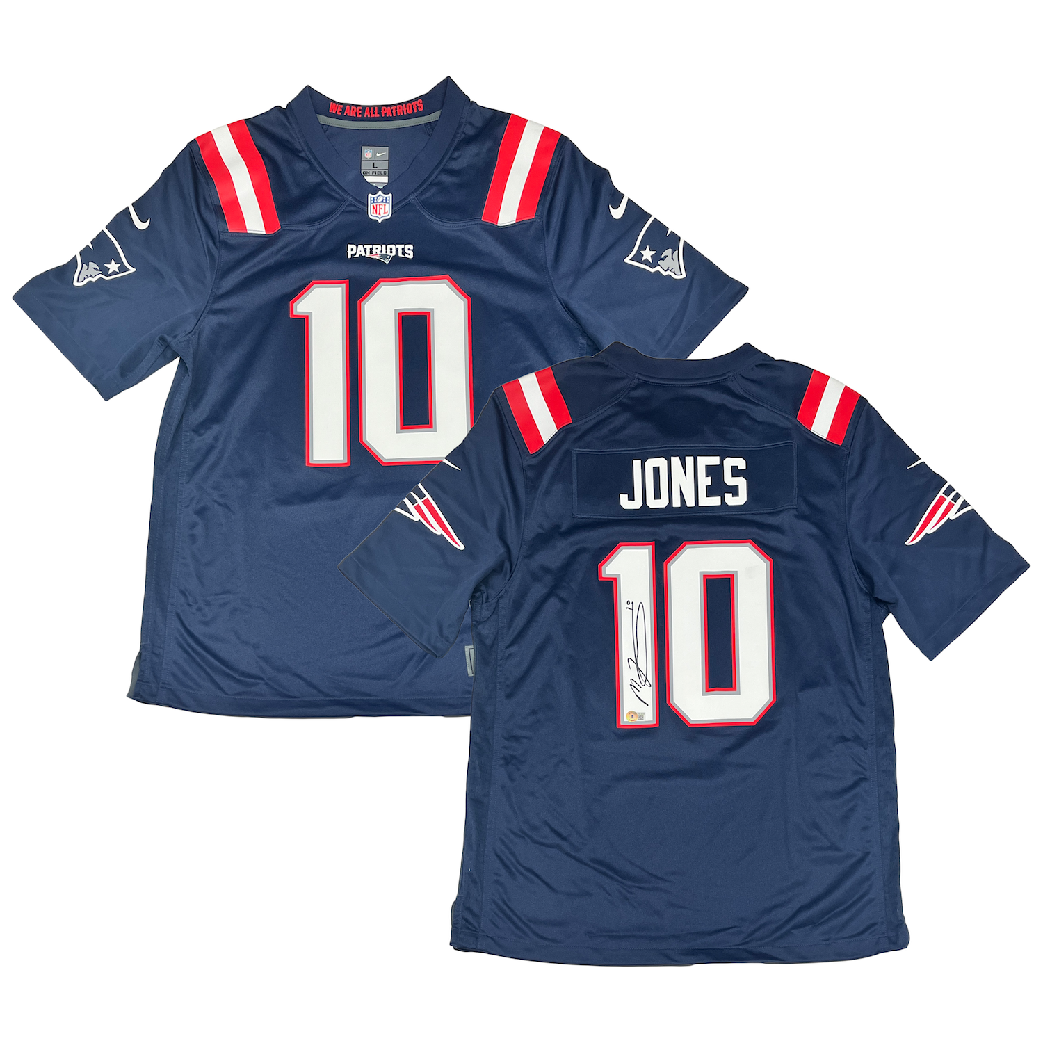 Mac Jones Autographed New England Patriots Nike Game Jersey Beckett