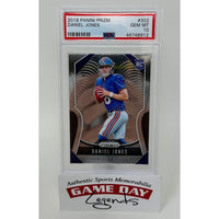 Daniel Jones New York Giants 2019 Panini Prizm #302 RC Trading Card PSA Gem Mint 10