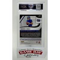 Daniel Jones New York Giants 2019 Panini Prizm #302 RC Trading Card PSA Gem Mint 10