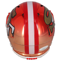 Joe Montana Autographed San Francisco 49ers AMP Custom Chrome Mini Helmet JSA
