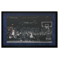 LeBron James Autographed Cavaliers "Ball Game" 28" x 20" Framed 24" x 16" Photo UDA LE 50