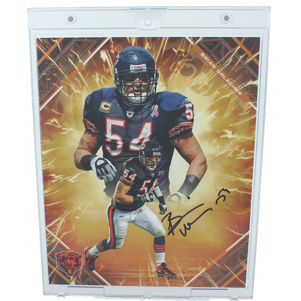 Brian Urlacher Autographed Chicago Bears 2025 NFL Emanate Orange 8x10 Photo Collage Fanatics LE 18/25