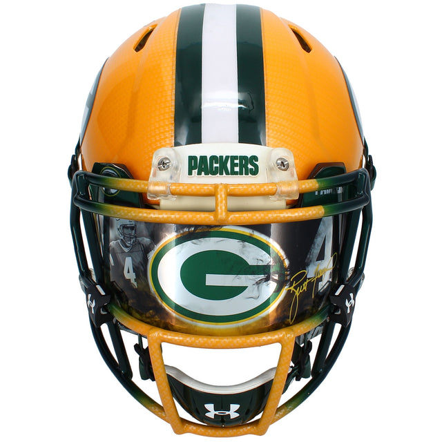 Brett Favre Autographed Packers Custom Hydro Dipped Authentic Helmet Radtke