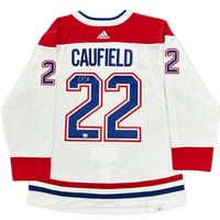 Cole Caufield Autographed Montreal Canadiens White Adidas Authentic Jersey Fanatics