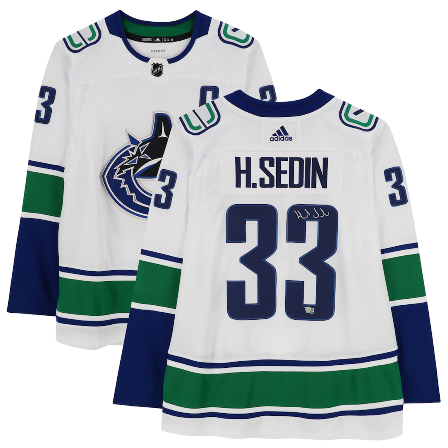 Henrik Sedin Autographed Vancouver Canucks Adidas Authentic Jersey Fanatics