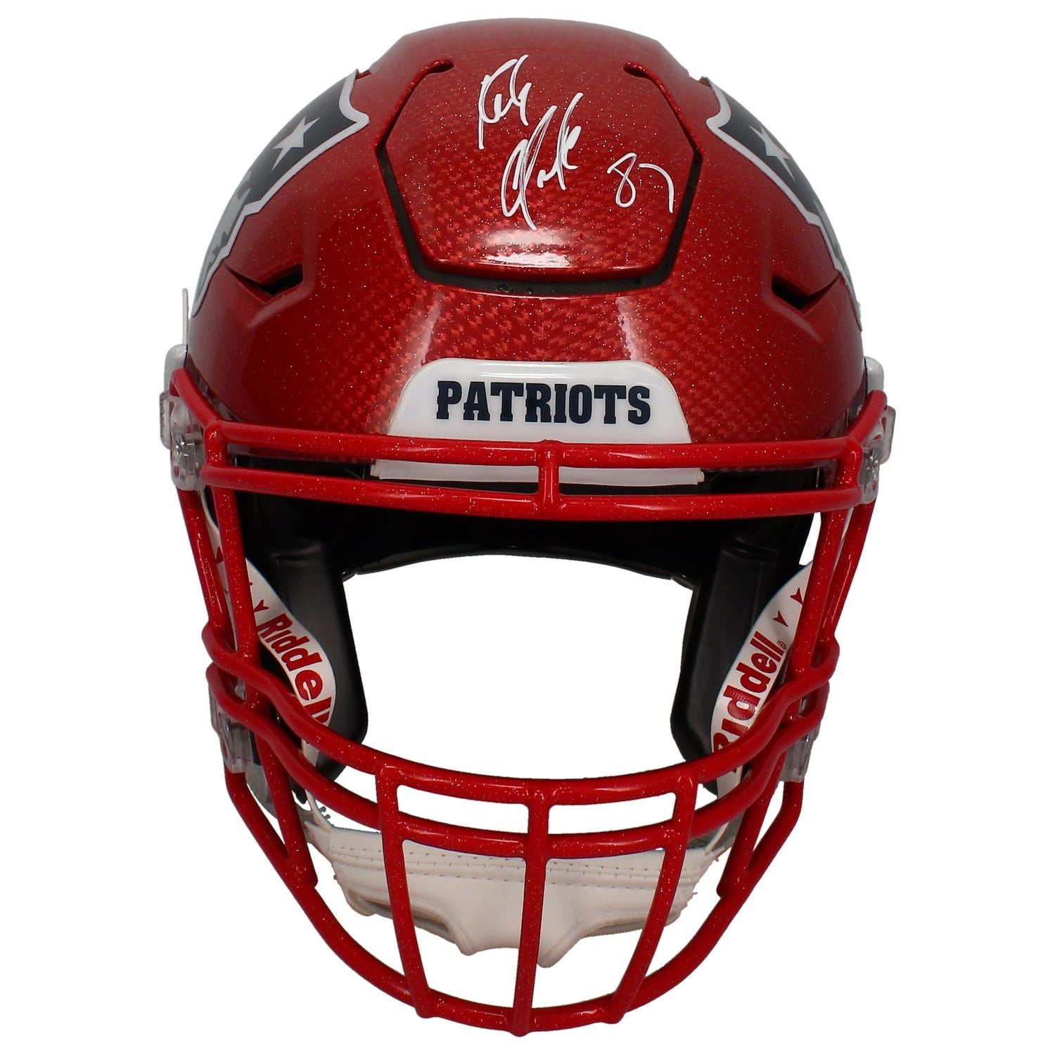 Rob Gronkowski Autographed Patriots Hydro Dipped Speed Flex Helmet JSA