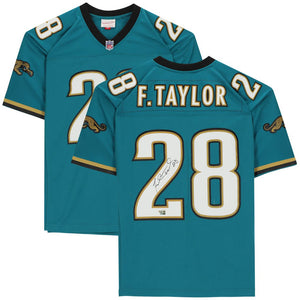 Fred Taylor Authentic Jacksonville Jaguars Autographed Teal Mitchell &amp; Ness 1998 Legacy Jersey Fanatics