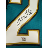 Fred Taylor Authentic Jacksonville Jaguars Autographed Teal Mitchell &amp; Ness 1998 Legacy Jersey Fanatics