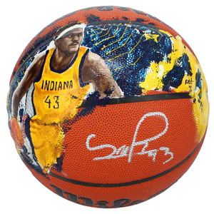 Pascal Siakam Autographed Custom Artist Painted Authentic NBA Art Basketball Fanatics LE 1/1