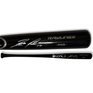 Ronald Acuna Atlanta Braves Autographed Black Rawlings Pro Bat JSA