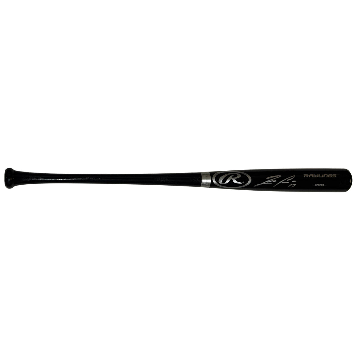 Ronald Acuna Atlanta Braves Autographed Black Rawlings Pro Bat JSA