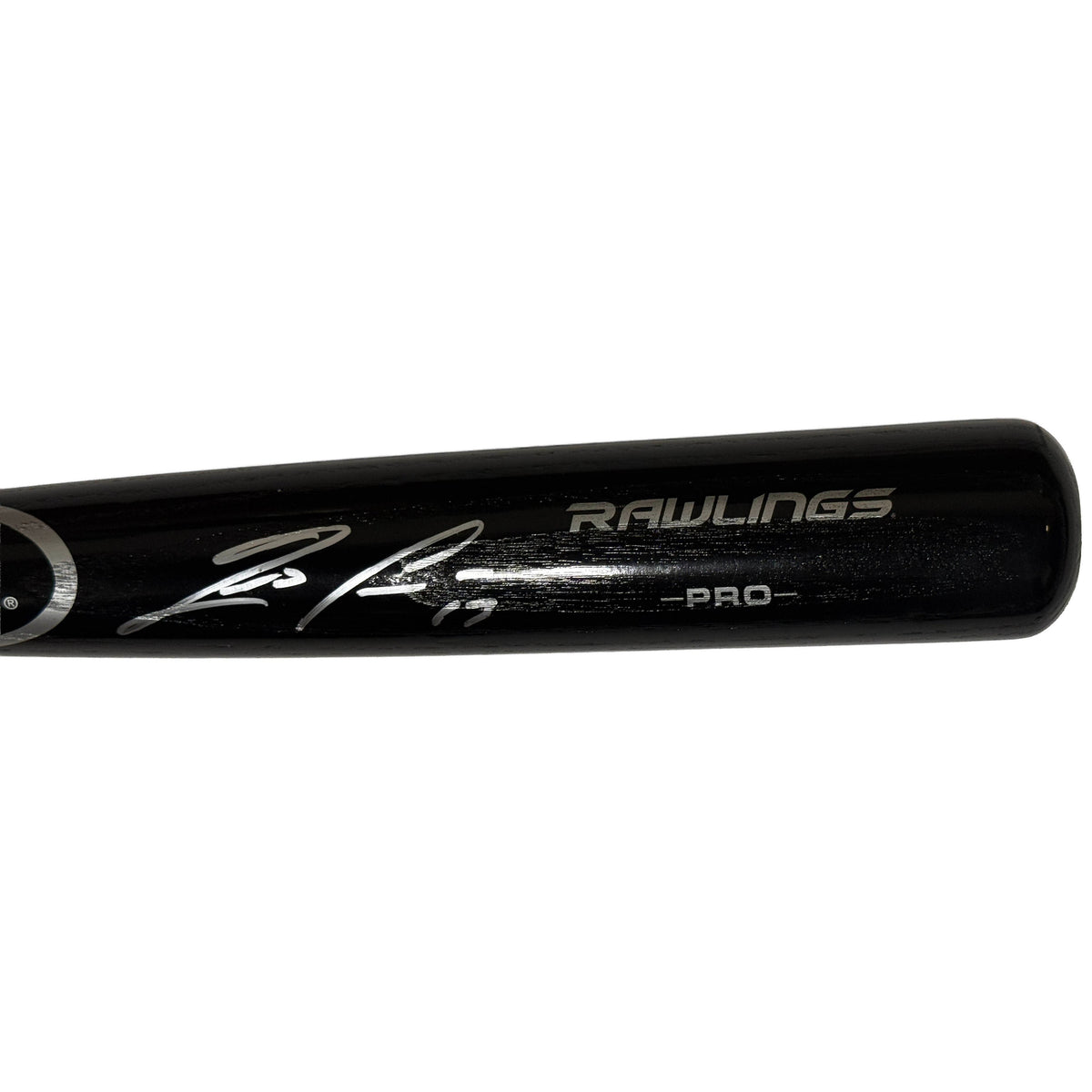Ronald Acuna Atlanta Braves Autographed Black Rawlings Pro Bat JSA