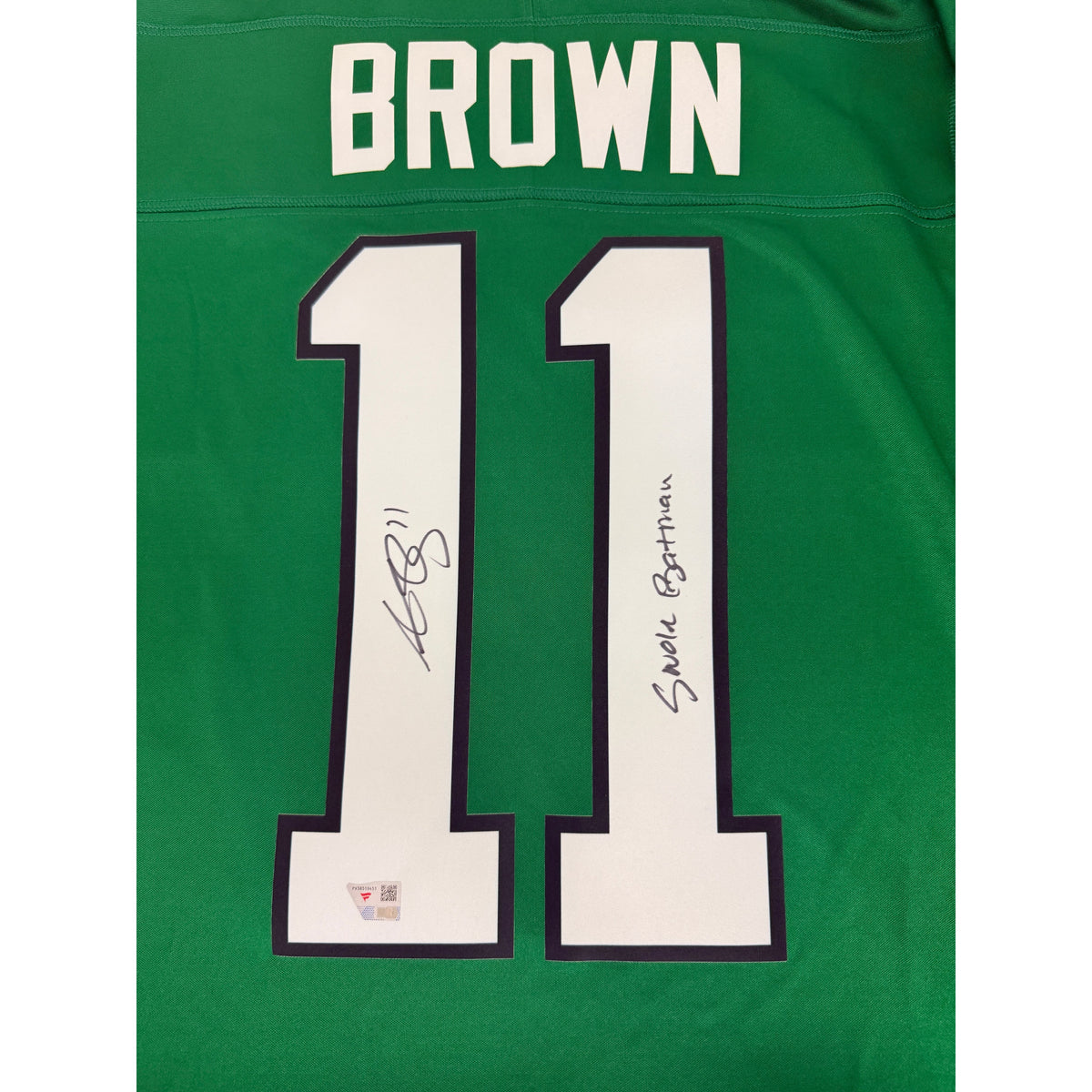A.J. Brown Autographed "Swole Batman" Philadelphia Eagles Ltd. Jersey Fanatics
