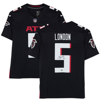 Drake London Autographed Atlanta Falcons Black Nike Jersey Fanatics
