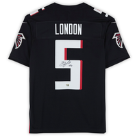 Drake London Autographed Atlanta Falcons Black Nike Jersey Fanatics