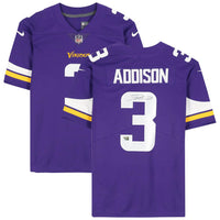 Jordan Addison Autographed Minnesota Vikings Purple Nike Game Jersey Fanatics
