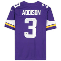 Jordan Addison Autographed Minnesota Vikings Purple Nike Game Jersey Fanatics