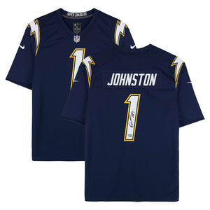 Quentin Johnson Autographed Los Angeles Chargers Navy Blue Nike Game Jersey Fanatics