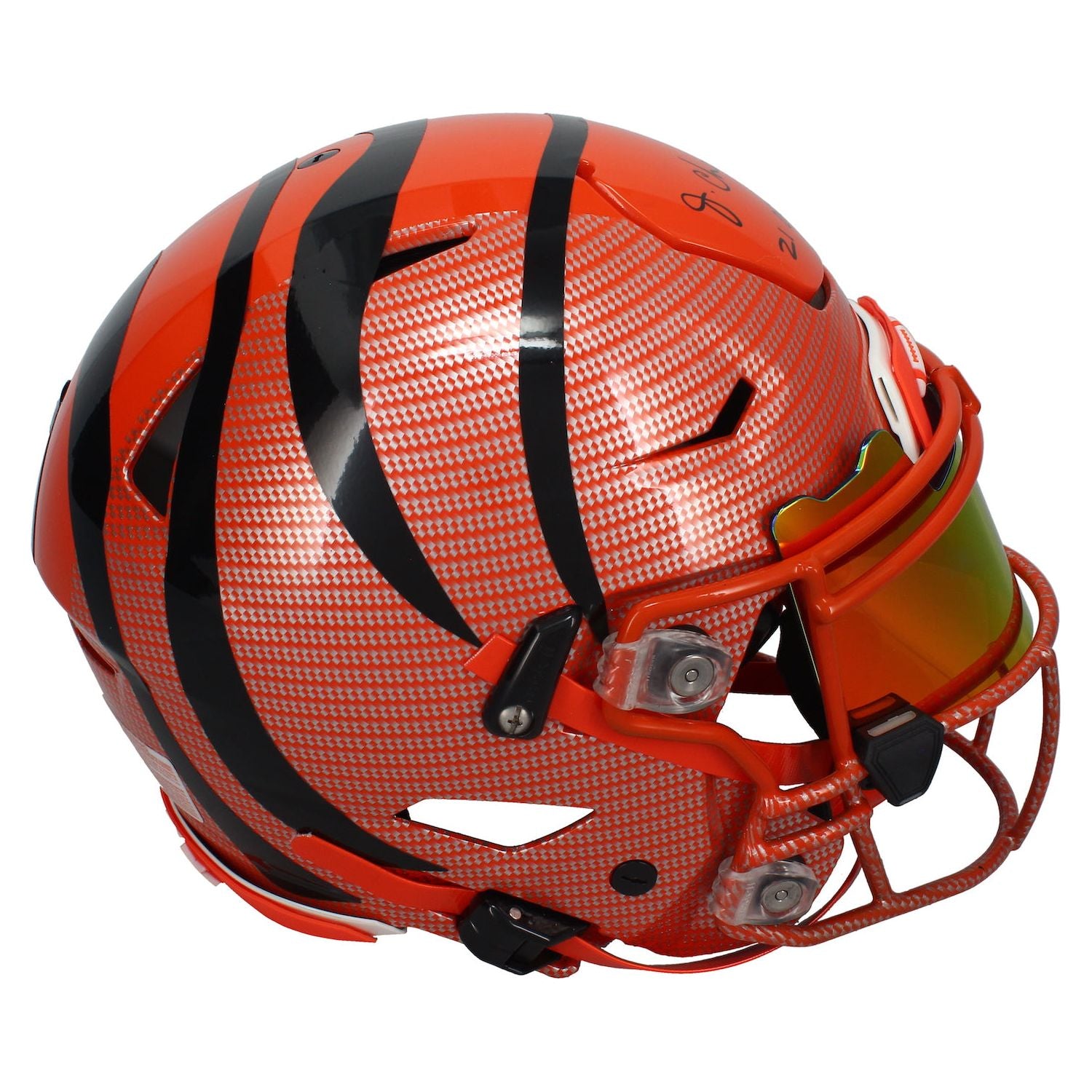 Ja'Marr Chase Autographed Cincinnati Bengals "21 OROY" Hydro Speed Flex Authentic Helmet Beckett
