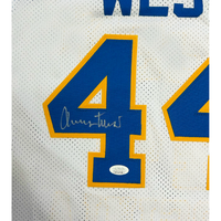 Jerry West Autographed #44 West Virginia Custom Jersey JSA Witnessed